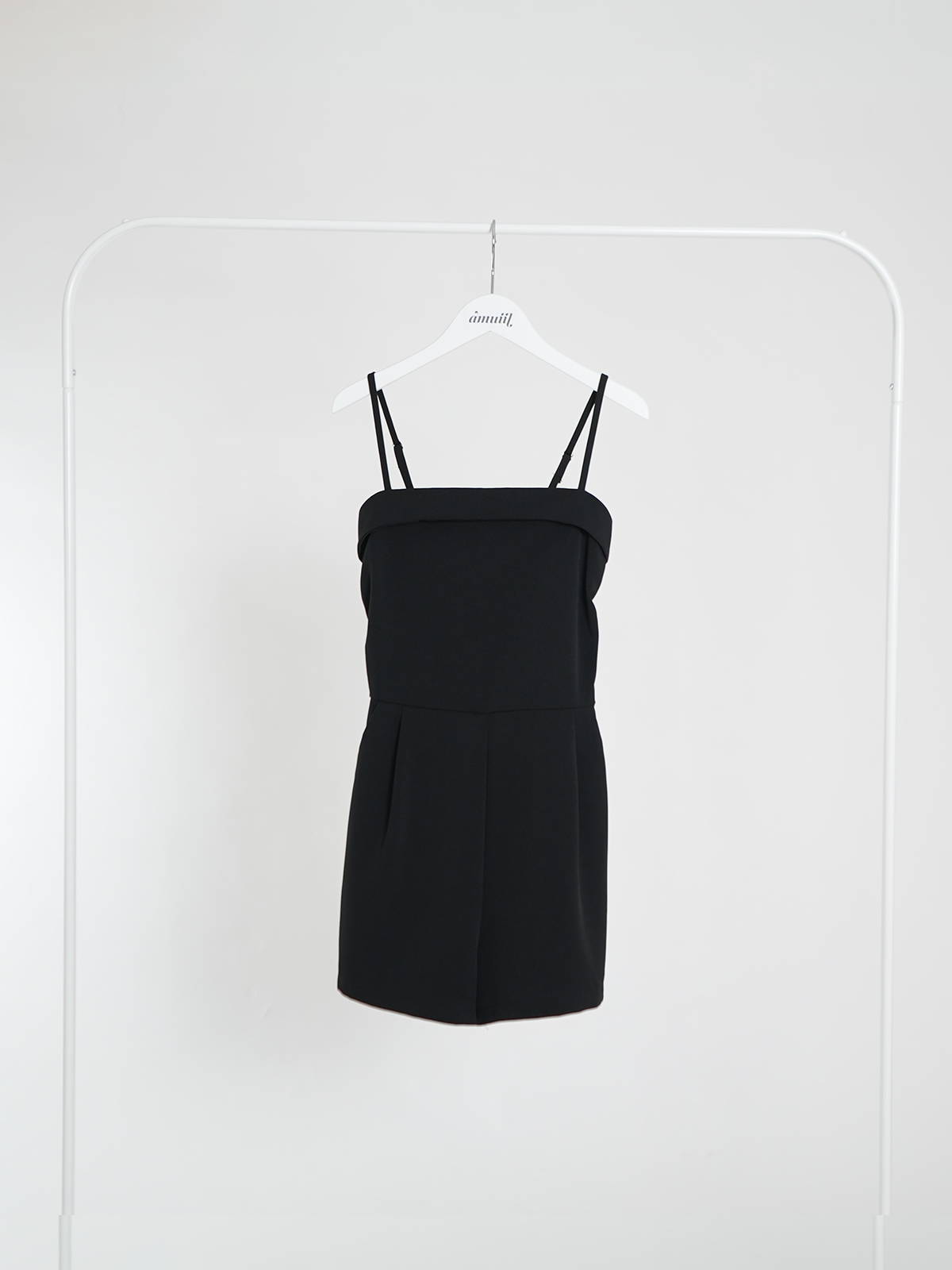 Black Cami Dress & White Shirt Set