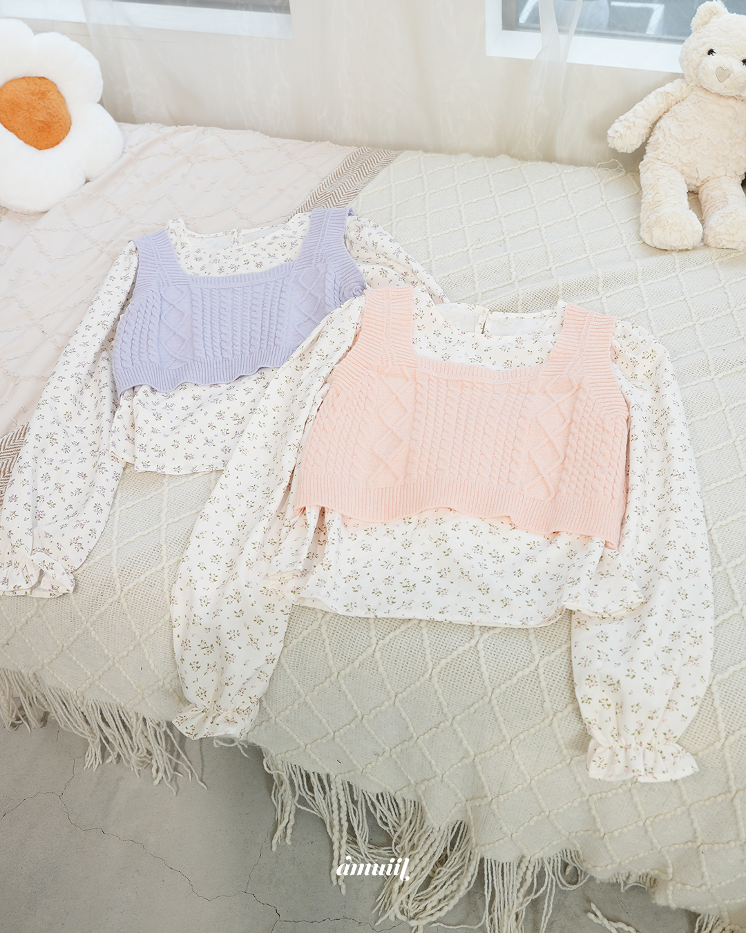 Floral Blouse & Cami Knit