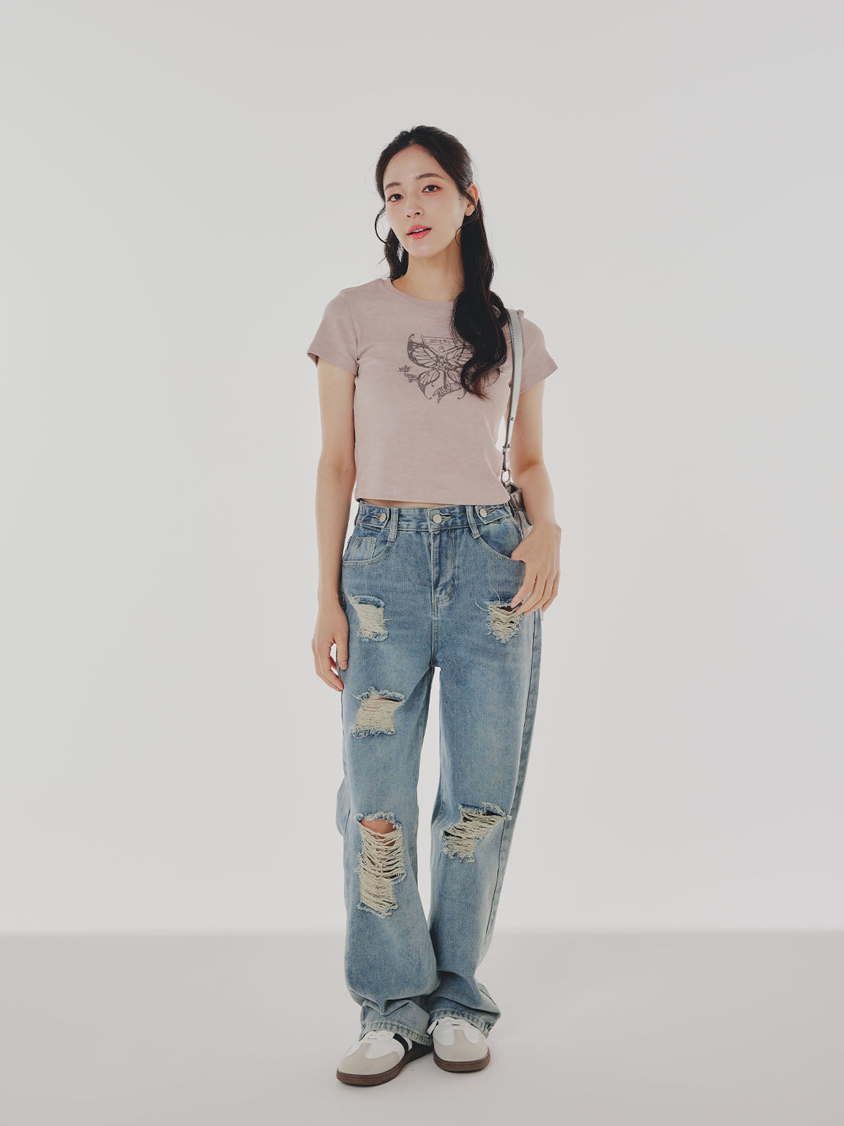 【新色追加】Vintage Like Butterfly T-shirt