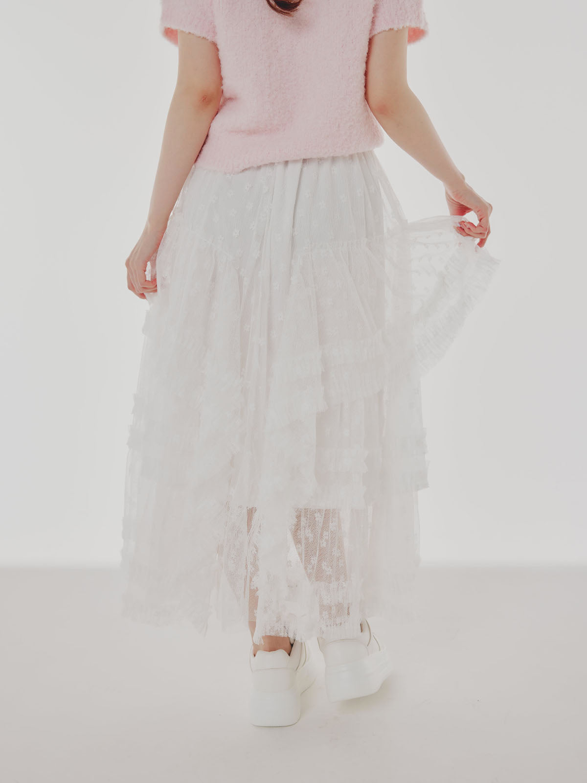 Lace Flare Long Skirt