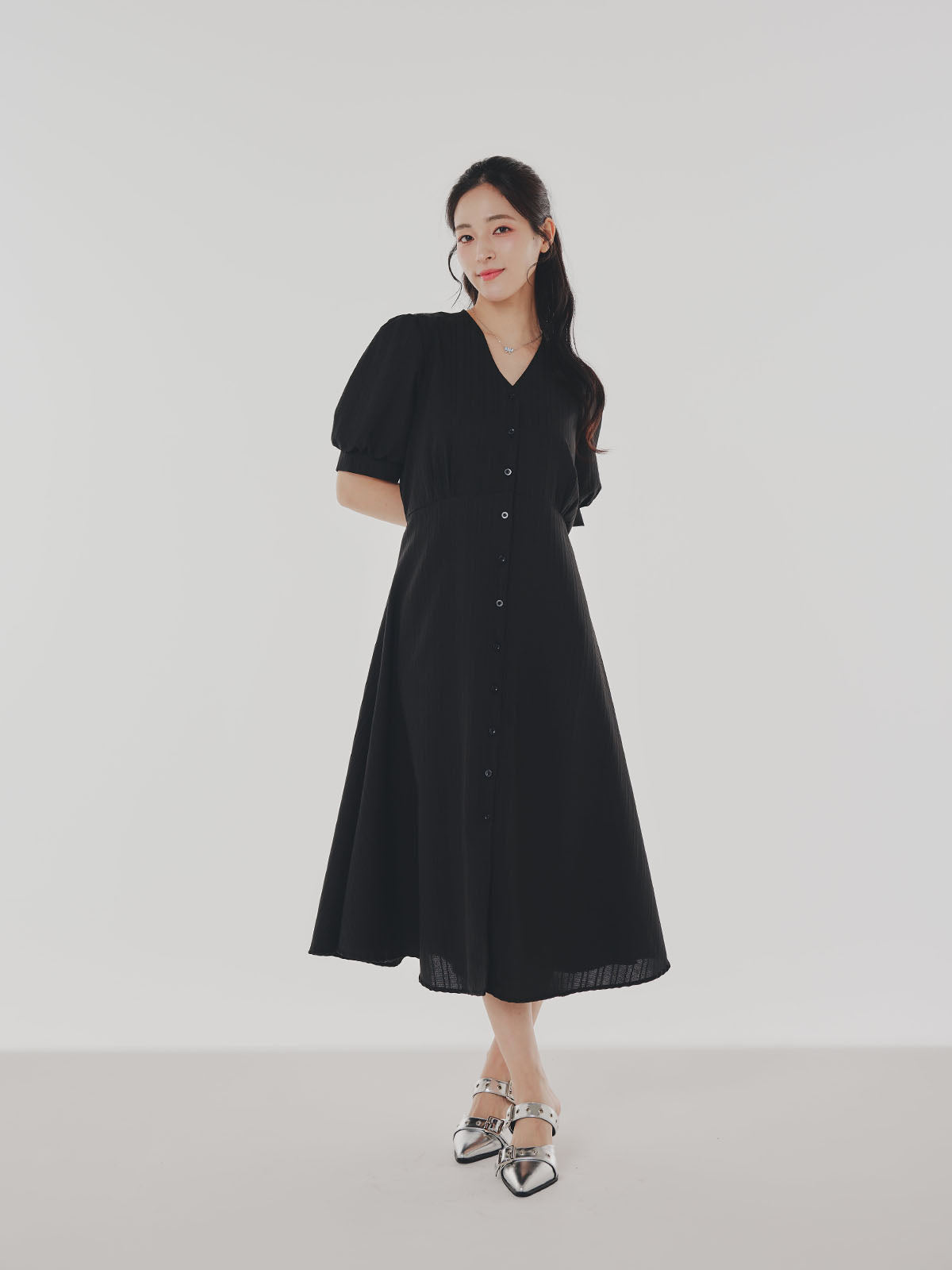 V neck Simple Dress