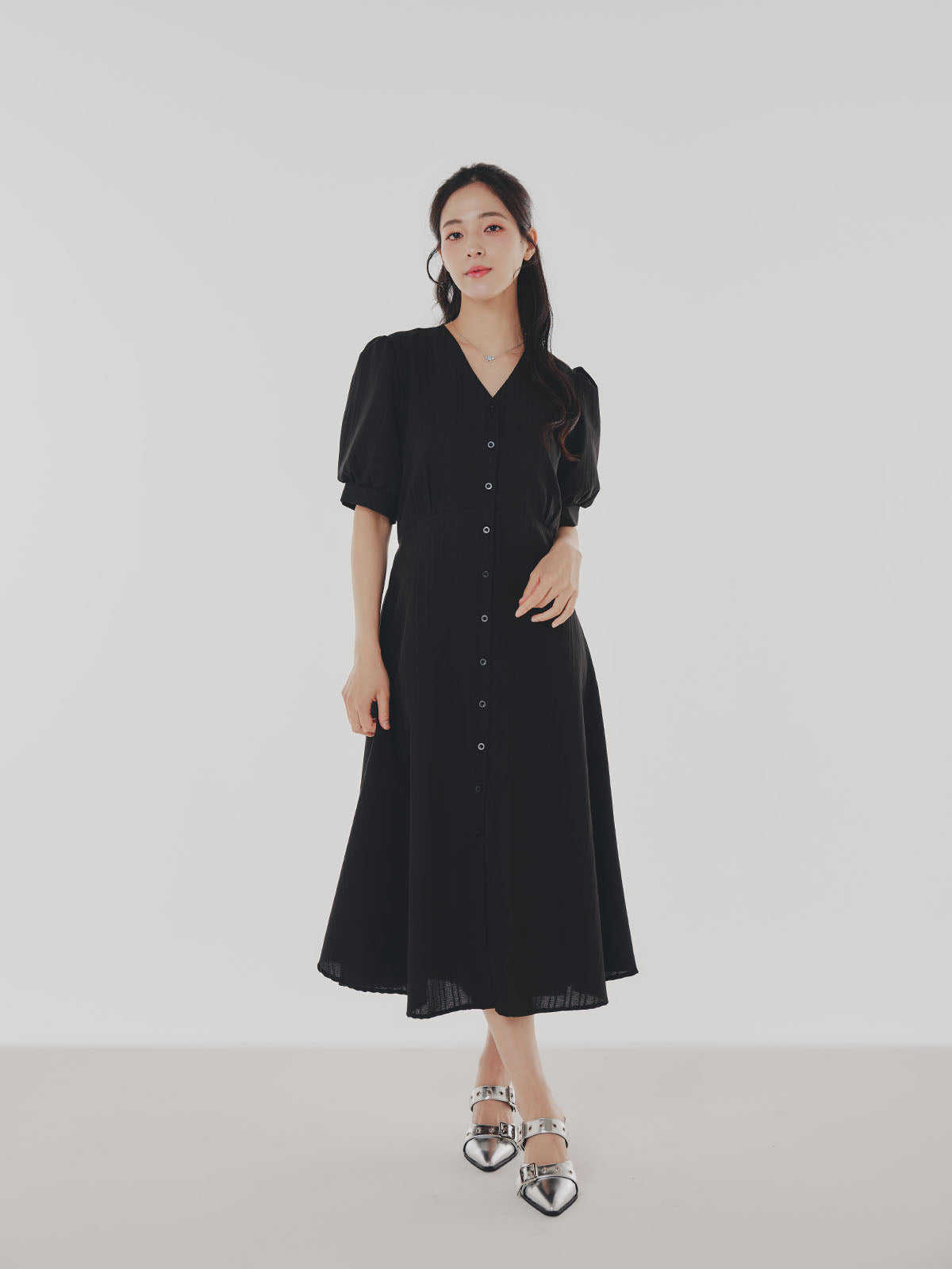 V neck Simple Dress