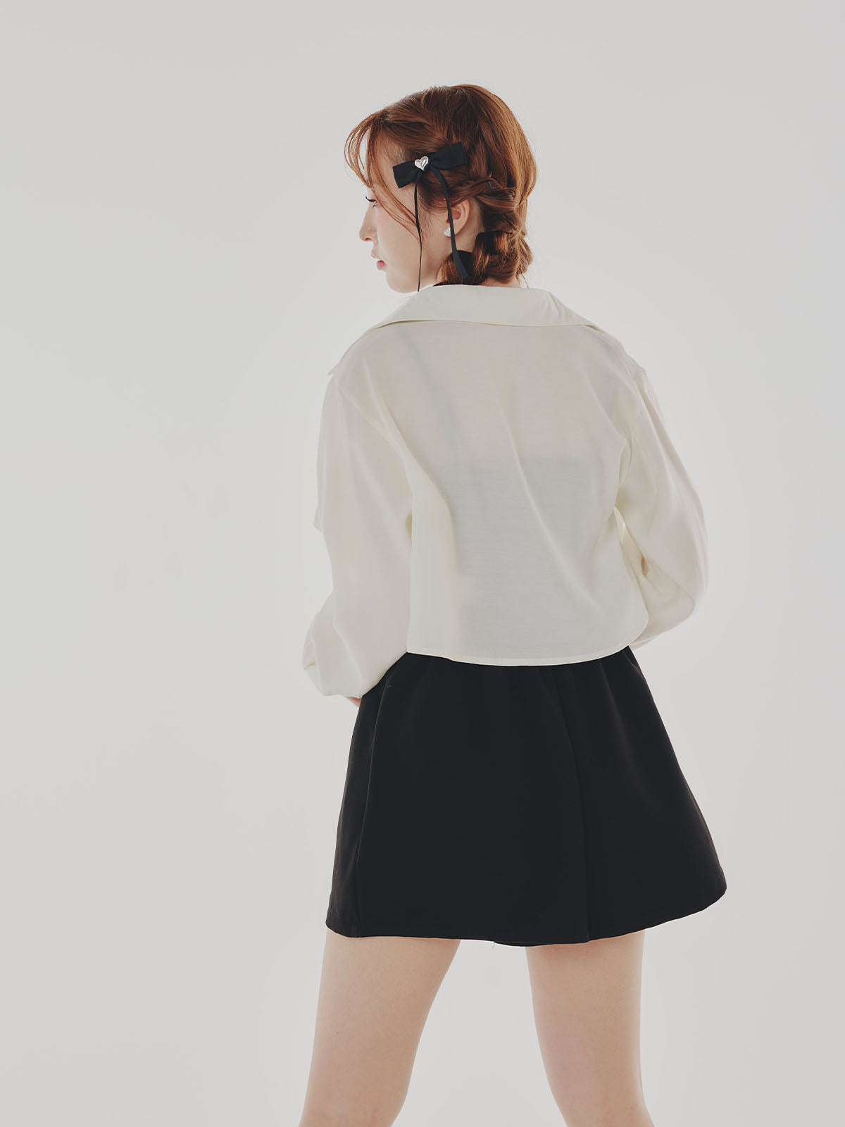 Black Cami Dress & White Shirt Set