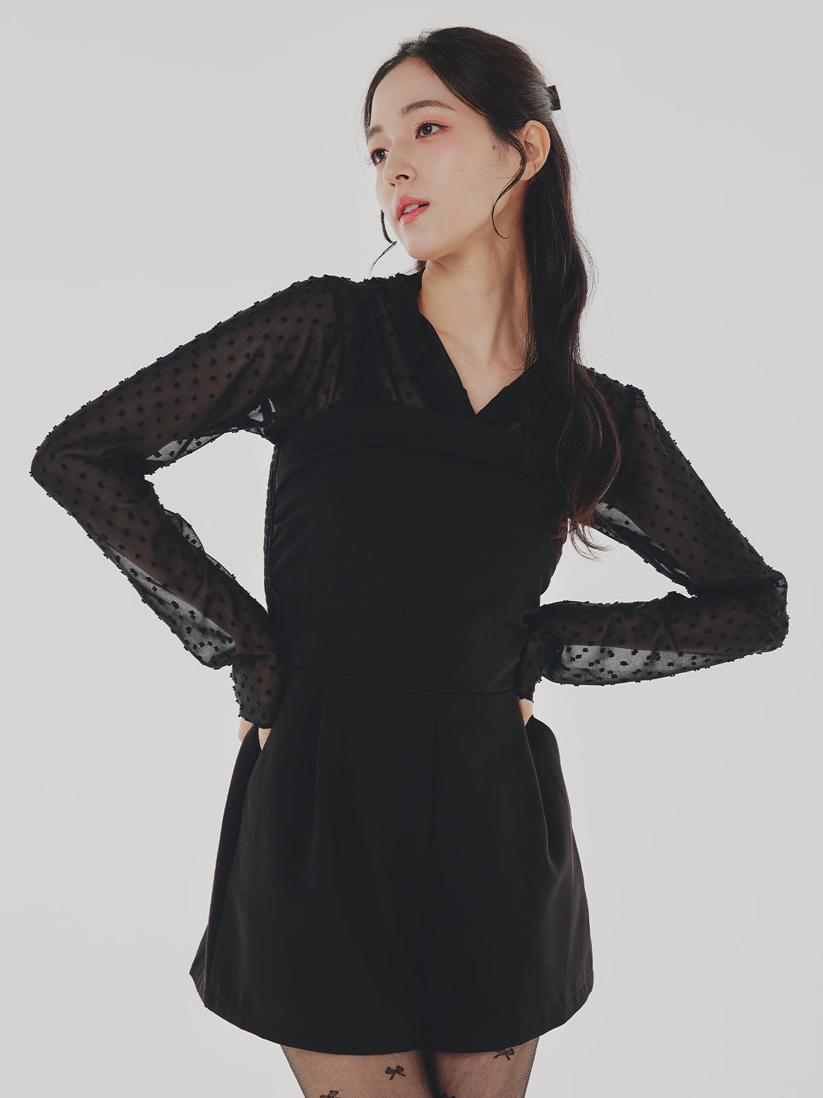Sheer Cropped Blouss