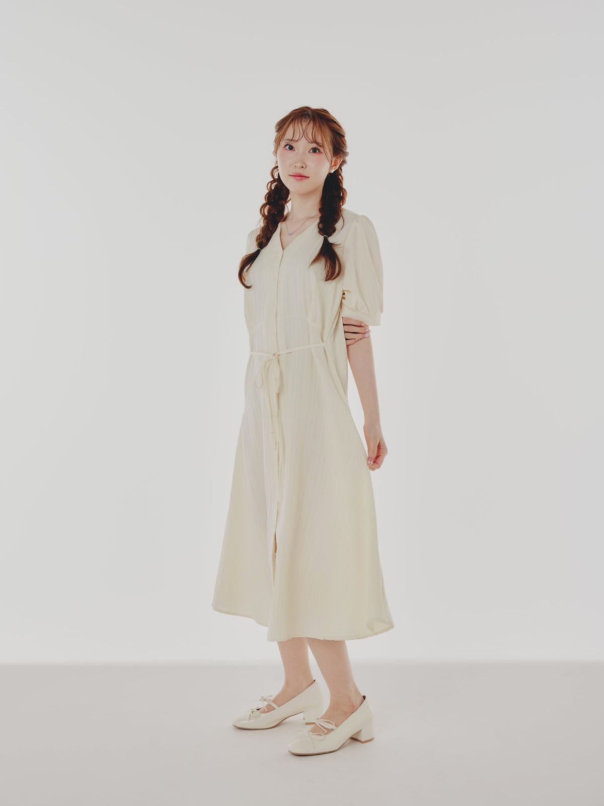 V neck Simple Dress