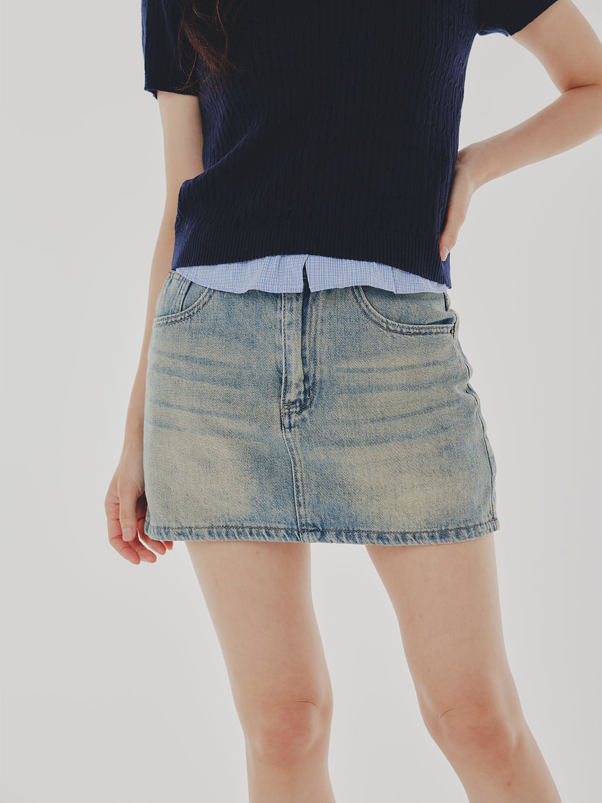 Denim Short Skirt