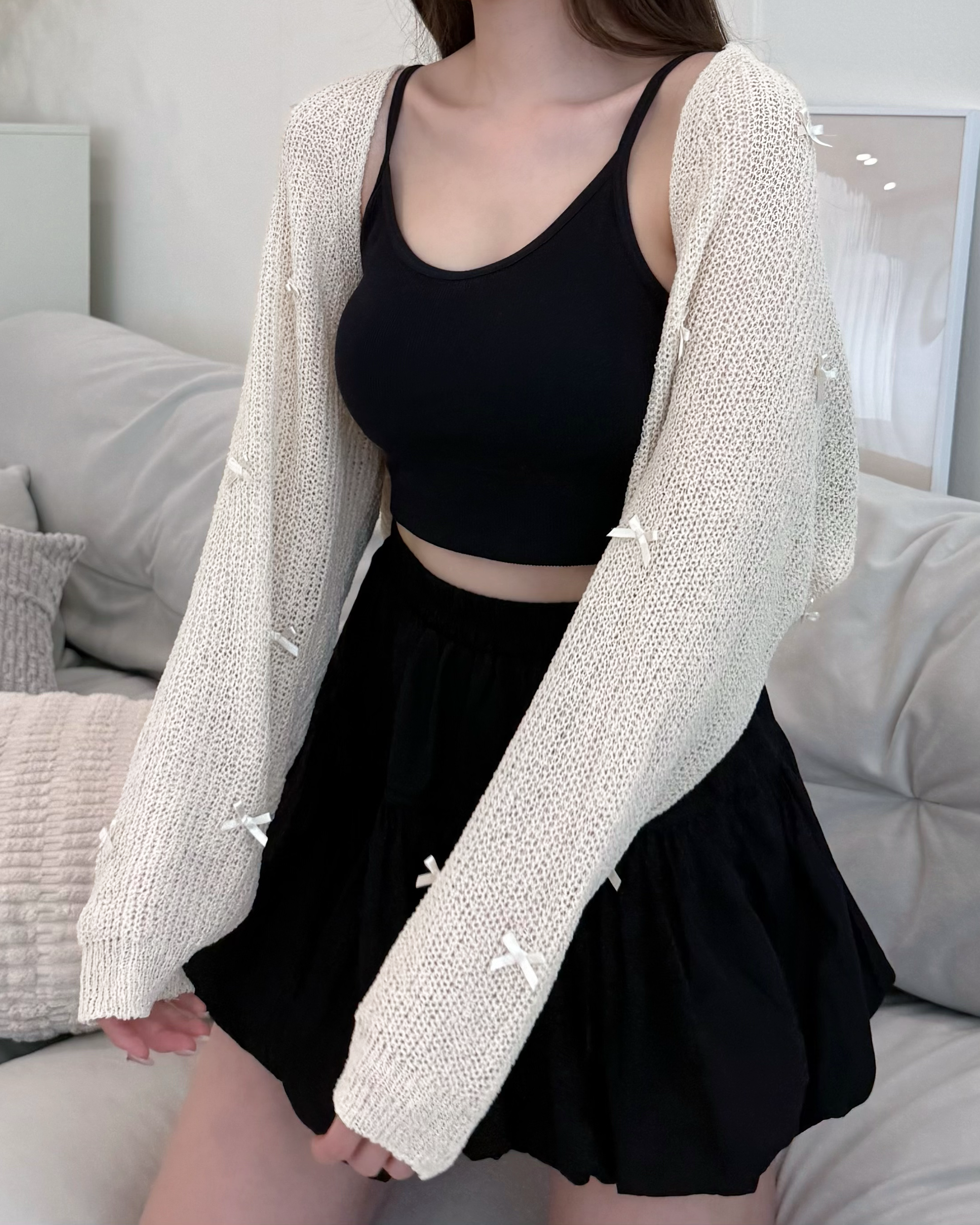 Ribbon Bolero Cardigan【即納】