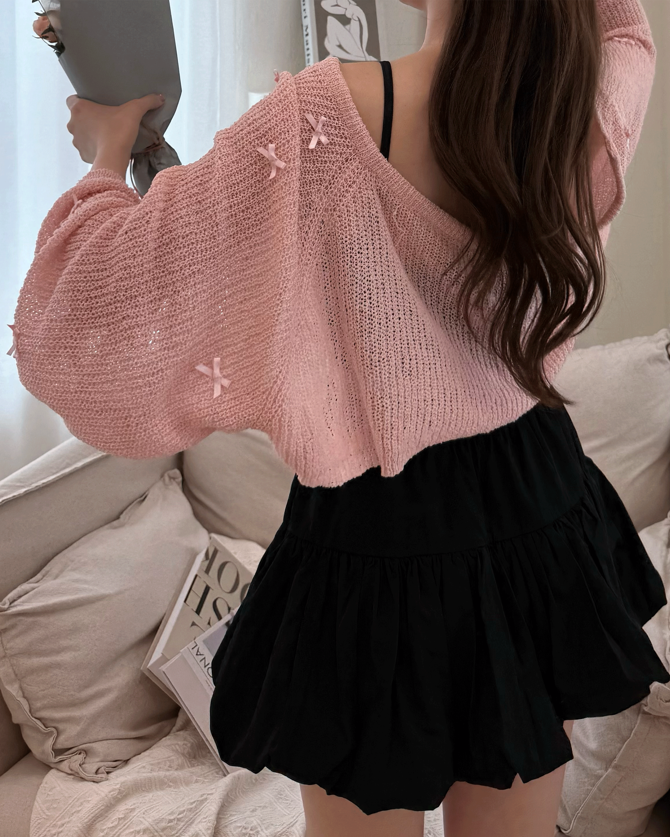Ribbon Bolero Cardigan【即納】