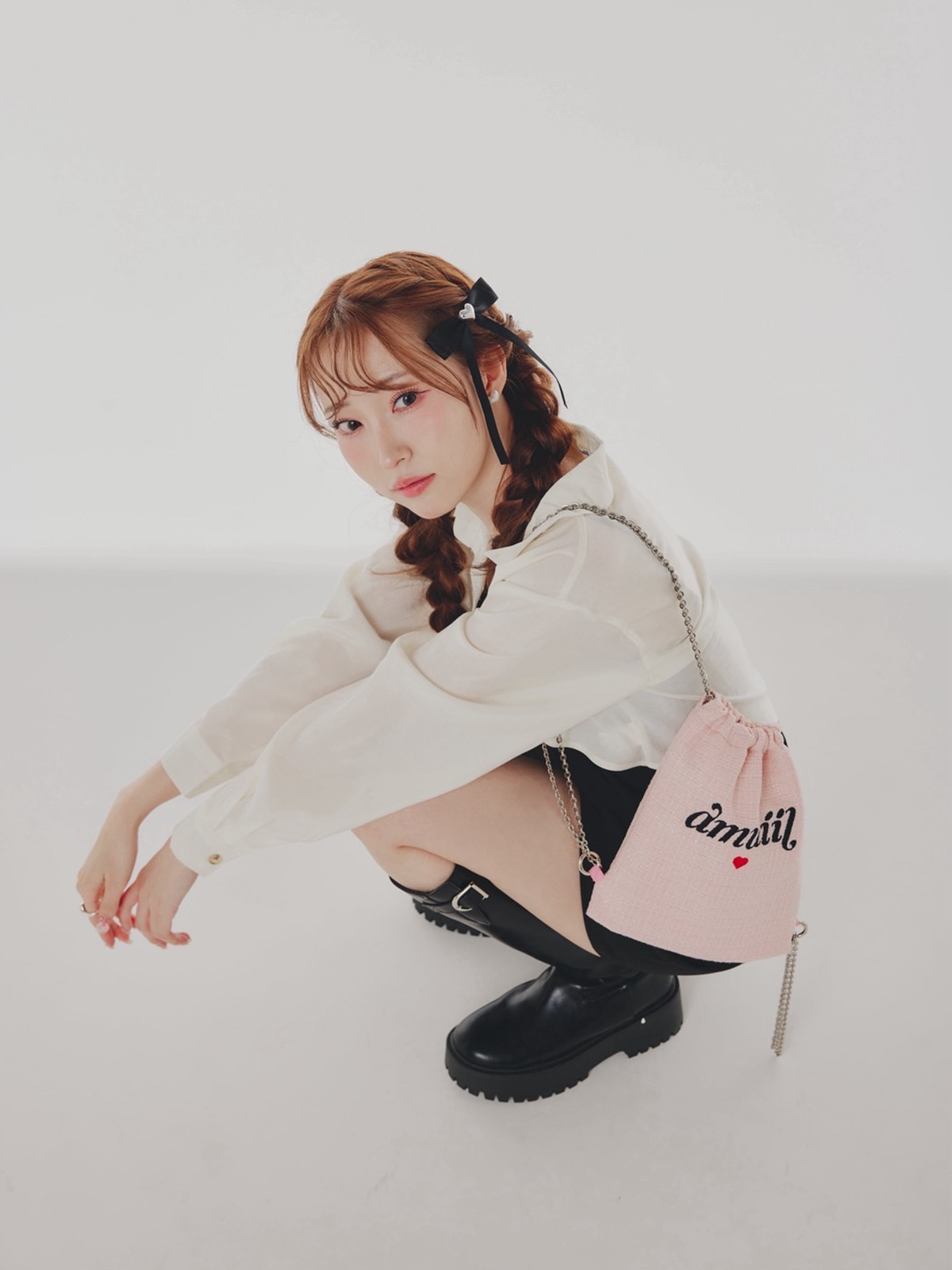 Logo Tweed Bag