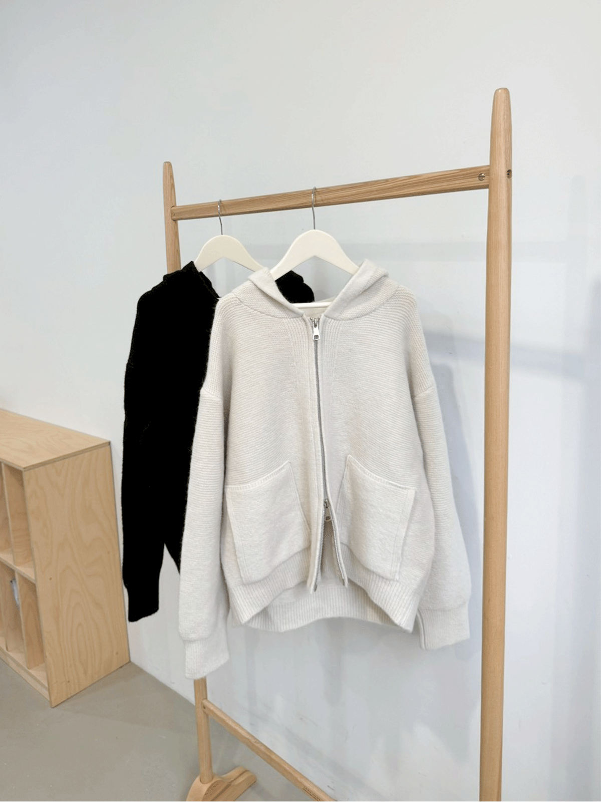 Hooded Zip-Up Knit