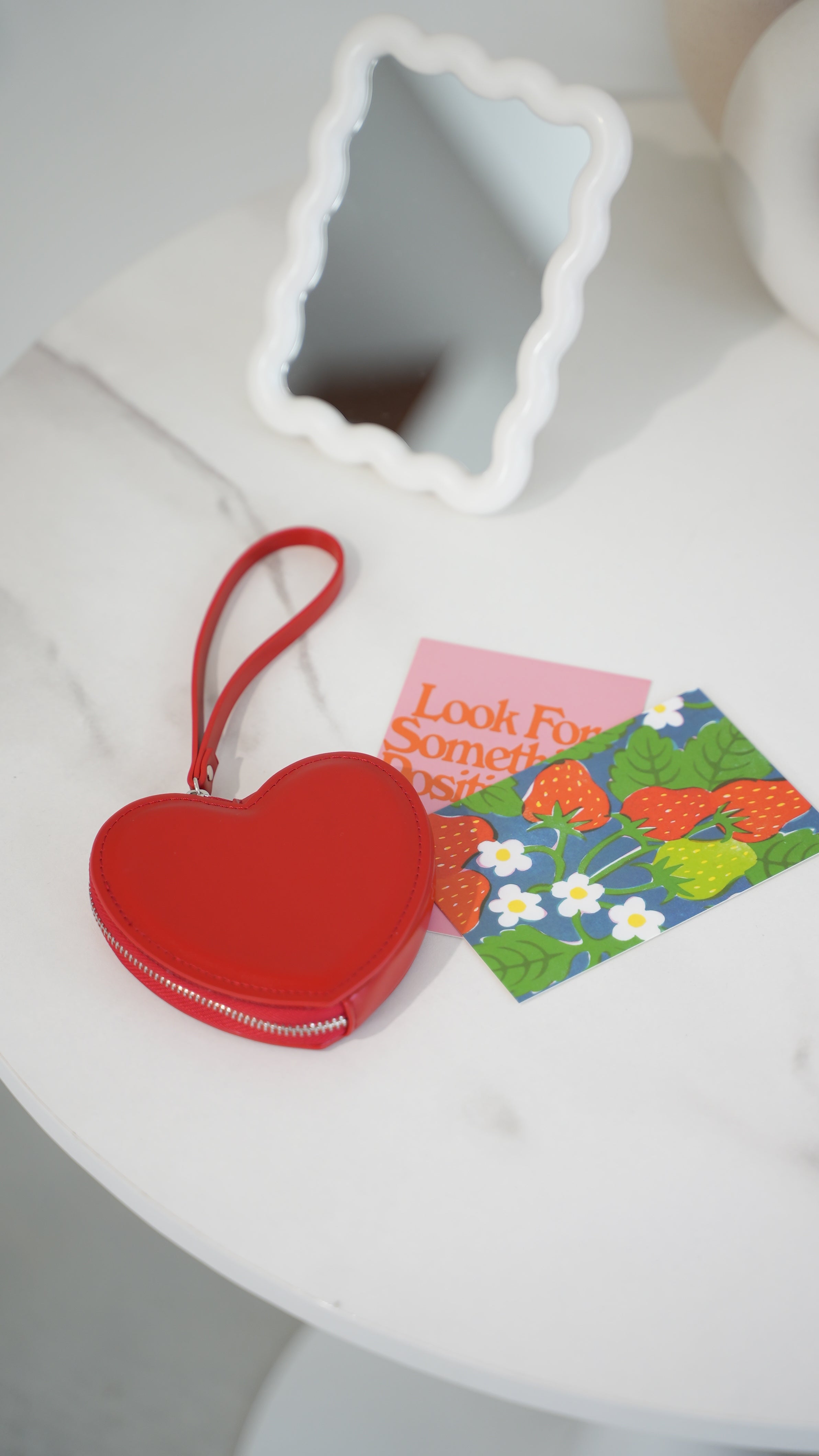 Mini  Heart Leather Pouch