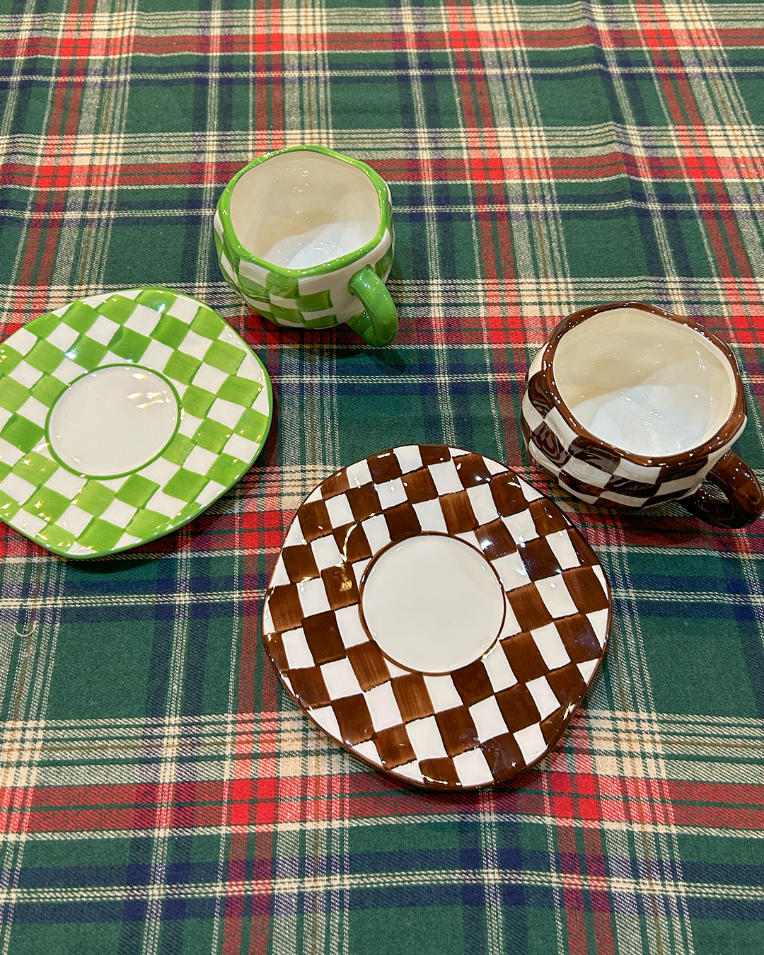Check Pattern Mug Set
