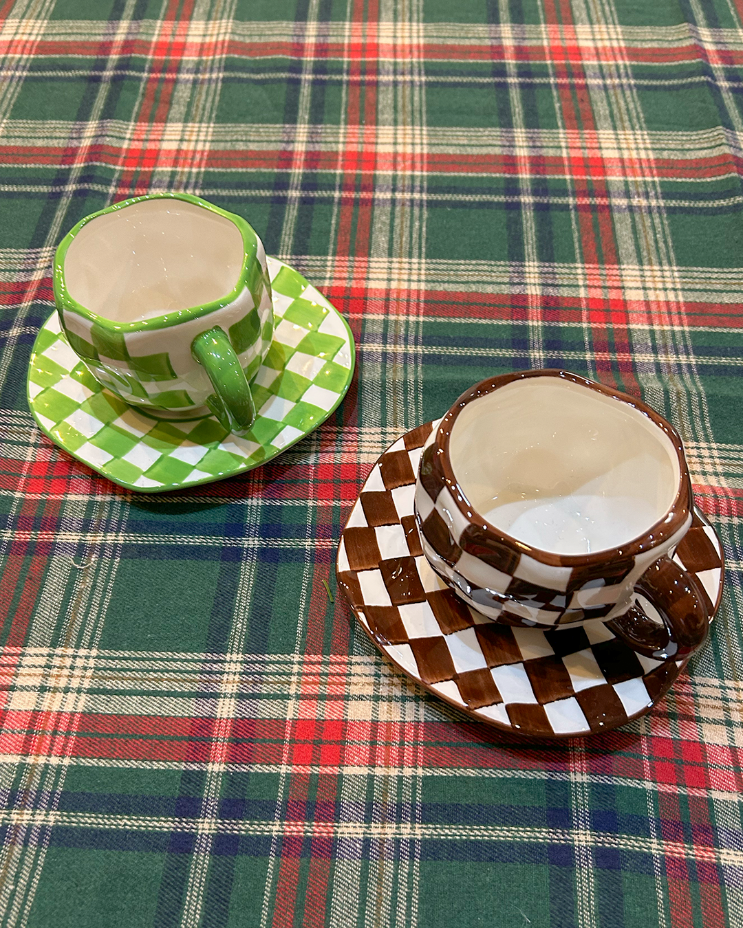 Check Pattern Mug Set