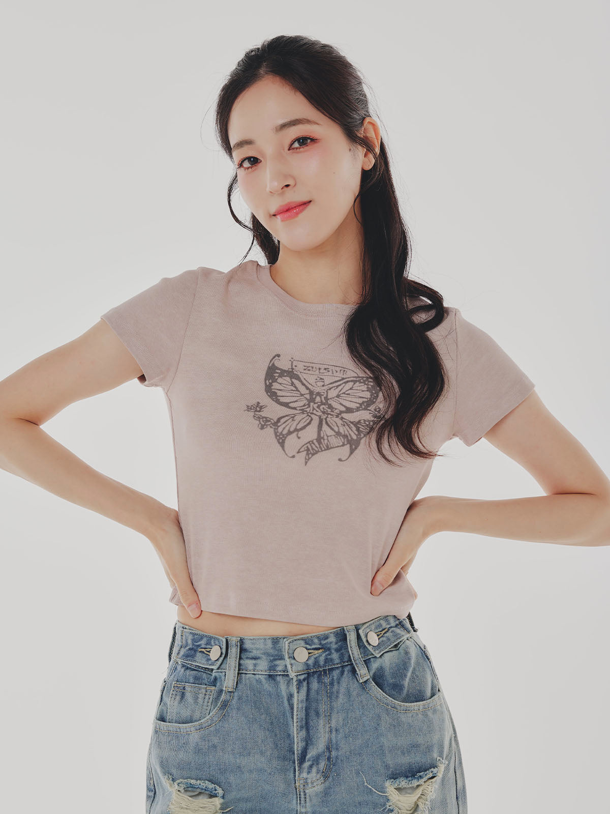 【新色追加】Vintage Like Butterfly T-shirt
