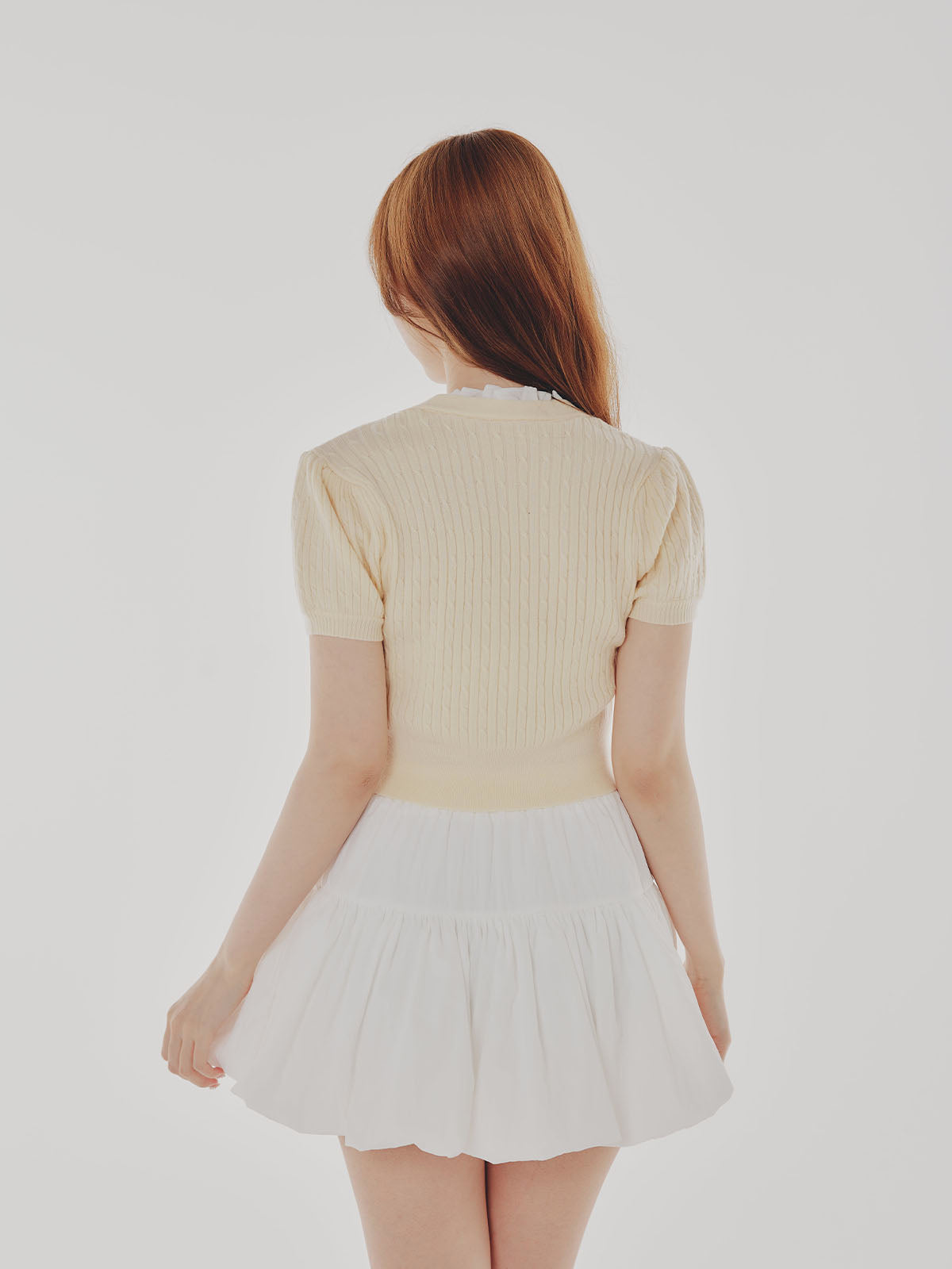 Short Sleeve Knit with Ribbon