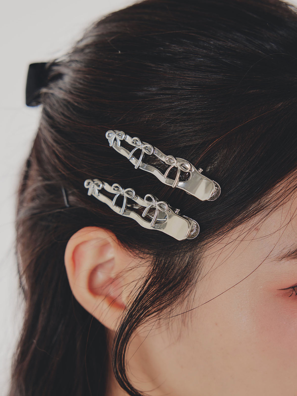Silver Heart Hair Clip