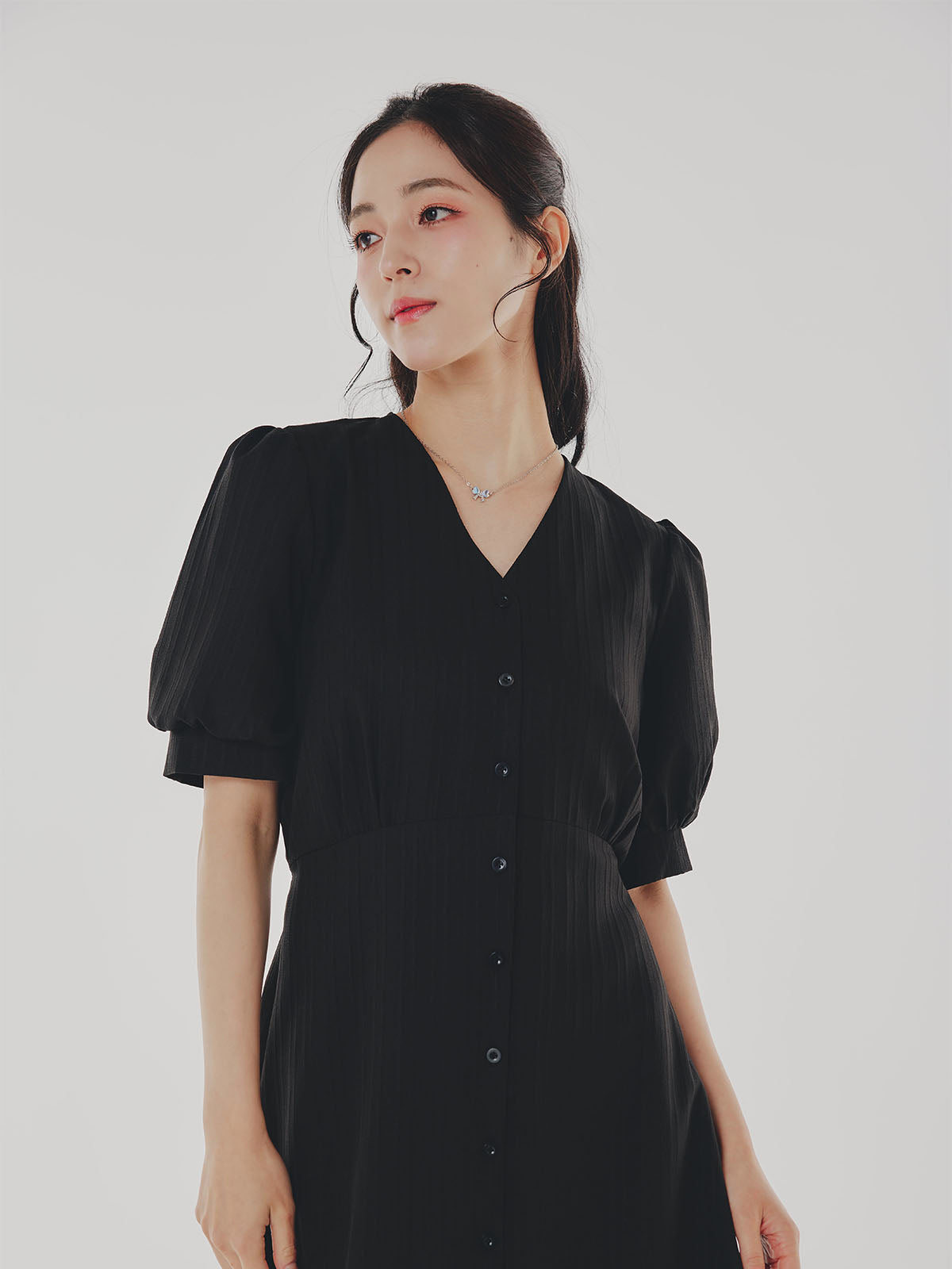V neck Simple Dress