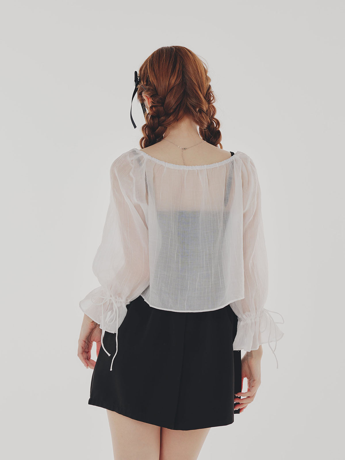 Sheer Shirring Bolero