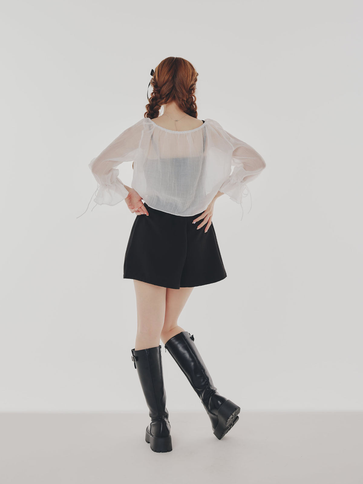 Sheer Shirring Bolero