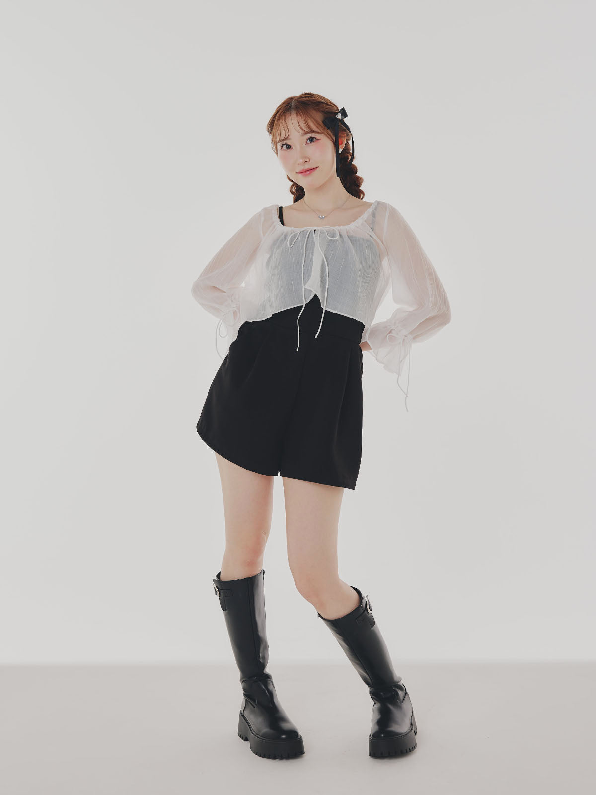 Sheer Shirring Bolero