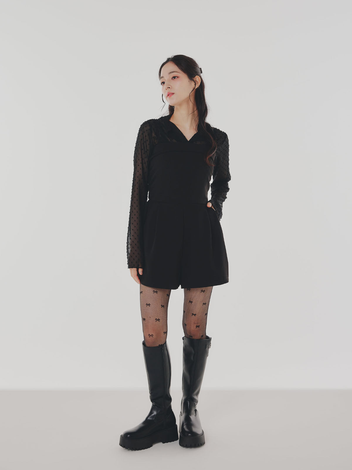 Sheer Cropped Blouss