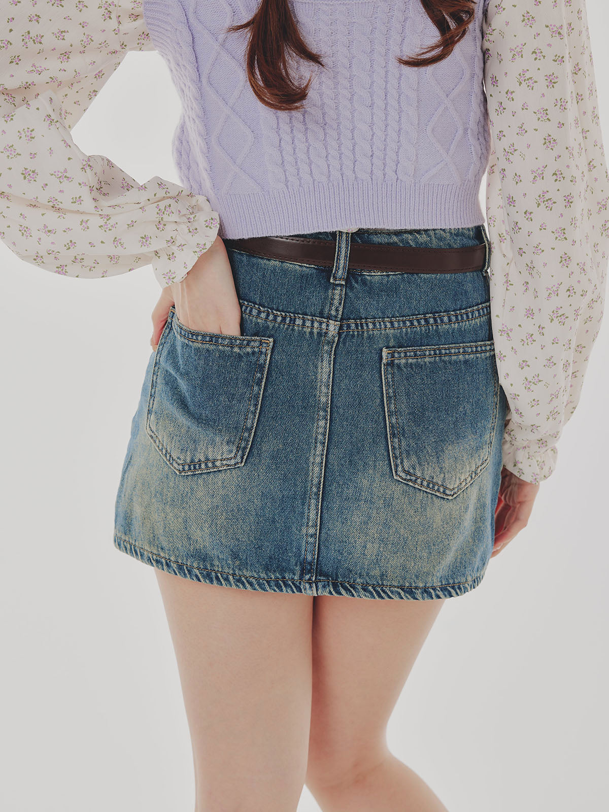 Denim Short Skirt