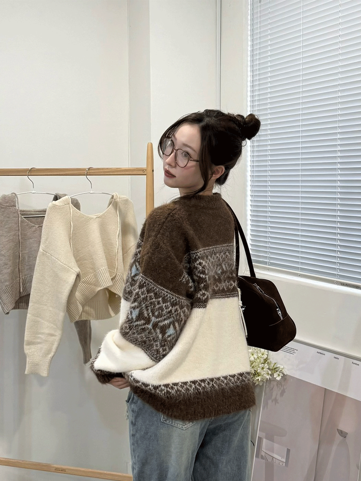 Snowflake Zip-Up Knit