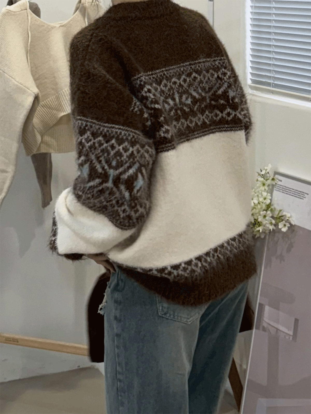 Snowflake Zip-Up Knit