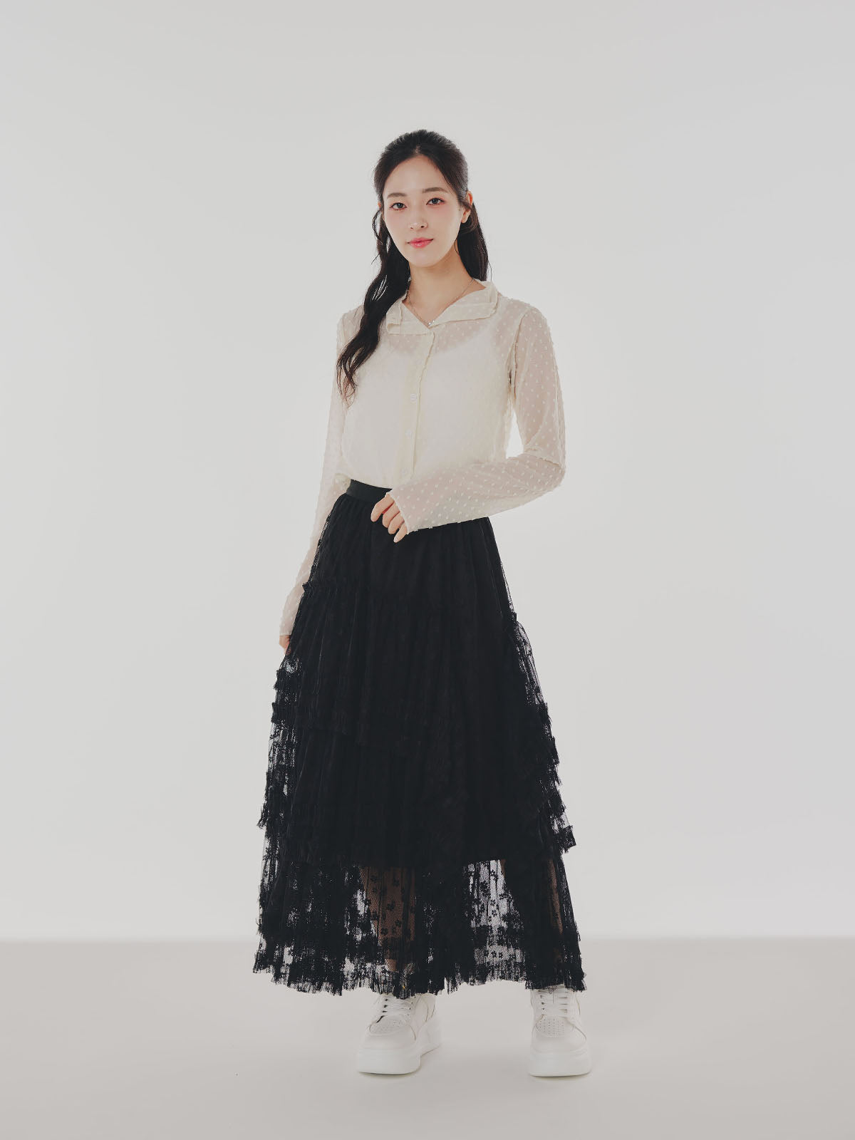 Sheer Cropped Blouss
