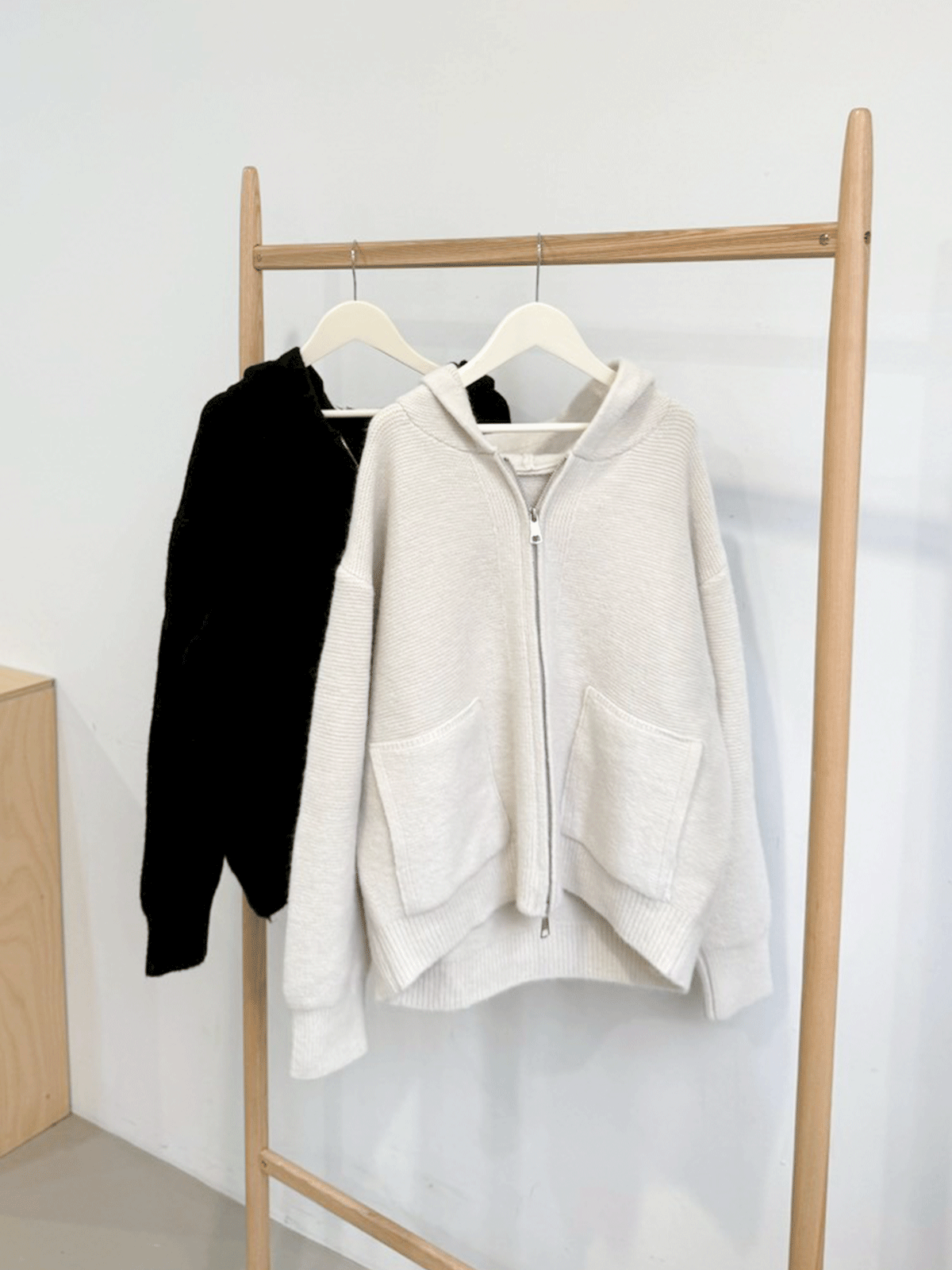 Hooded Zip-Up Knit